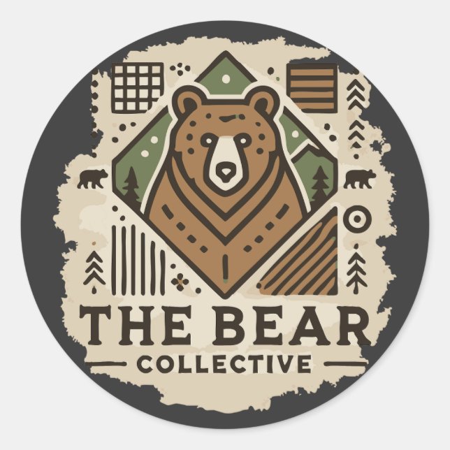Sticker Rond Ma collection d'ours (Devant)