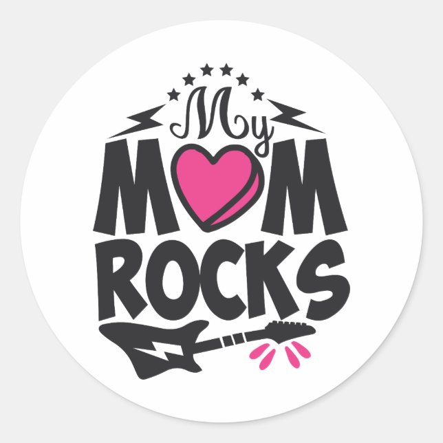 Sticker Rond Ma mère roche (Devant)
