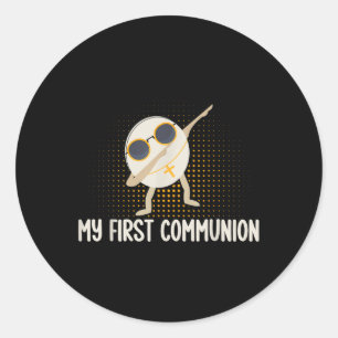 Sticker Rond Ma première communion Dabbing Wafer 1ère communion