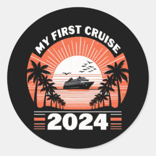Sticker Rond Ma première croisière 2024