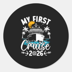 Sticker Rond Ma première croisière 2026 Vacances en famille mig