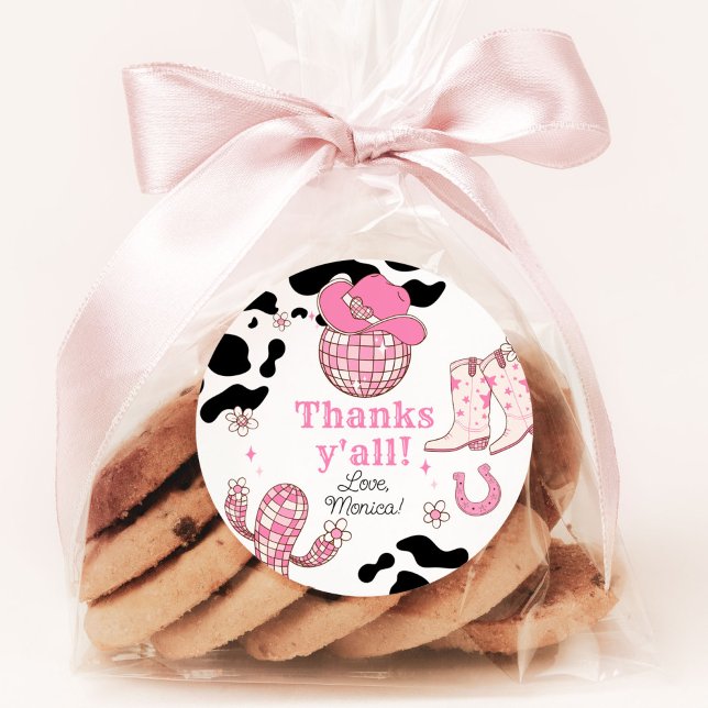 Sticker Rond Ma première fille Rodeo Merci pour votre anniversa (Créateur téléchargé)