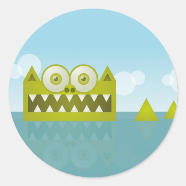 Sticker Rond Ma queue est longue (Devant)