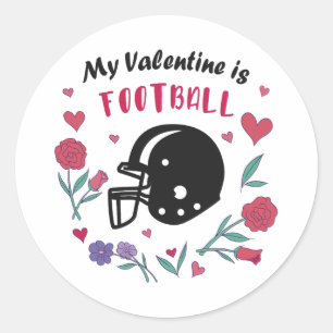 Sticker Rond Ma Saint Valentin est une carte postale Invitation