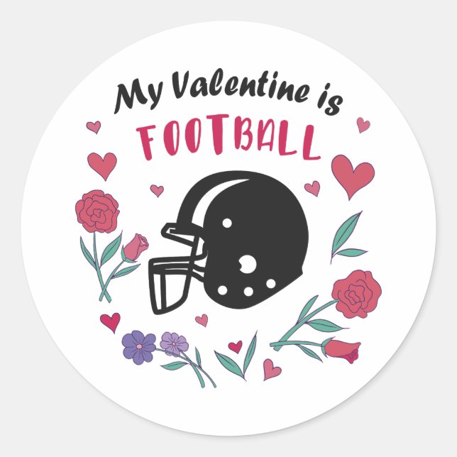 Sticker Rond Ma Saint Valentin est une carte postale Invitation (Devant)