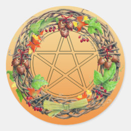 Sticker Rond Mabon Wreath