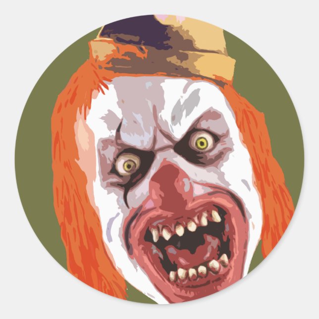 Sticker Rond Macabre Clown (Devant)