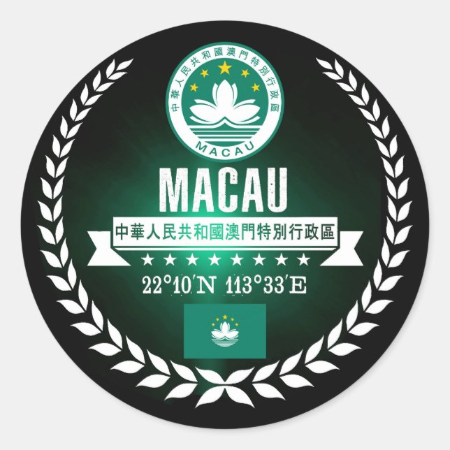 Sticker Rond Macao (Devant)
