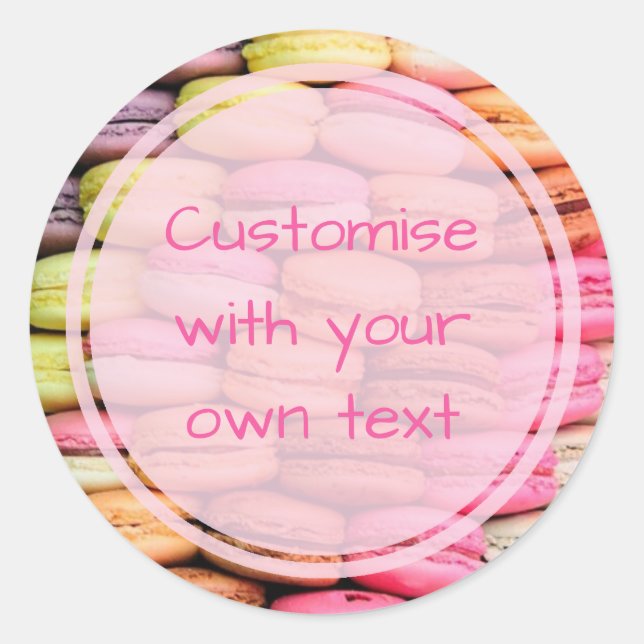 Sticker Rond Macarons personnalisés (Devant)