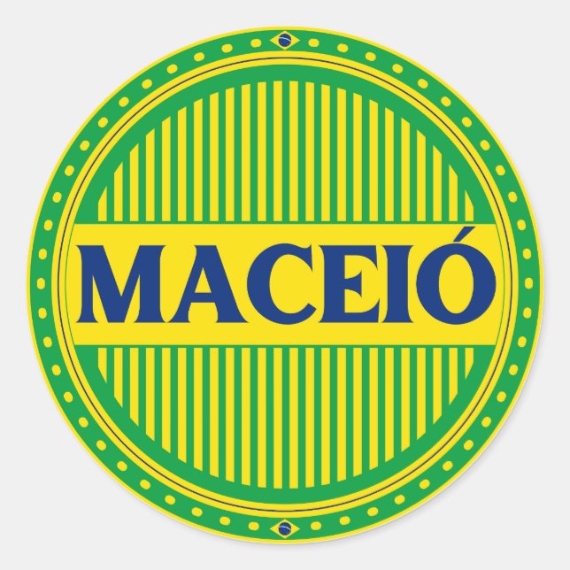 Sticker Rond Maceió City Pride – Brazilian Identity (Devant)