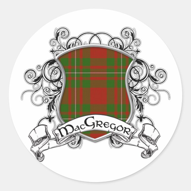Sticker Rond MacGregor Tartan Shield (Devant)