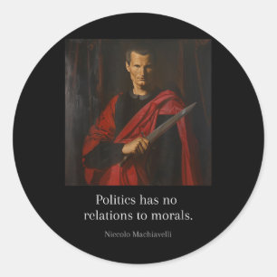 Sticker Rond Machiavel Cite L'Art De Guerre Machiavélique Wise 