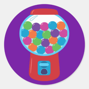 Sticker Rond Machine à bonbons Gumball