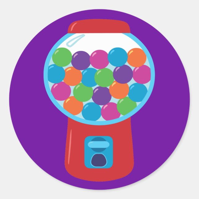Sticker Rond Machine à bonbons Gumball (Devant)