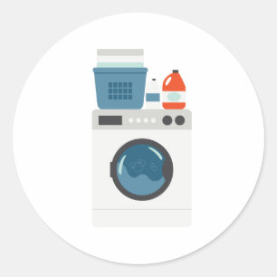 Sticker Rond Machine à laver