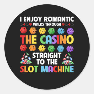 Sticker Rond Machine à sous Jeu Casino Gambler Vegbler