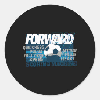 Sticker Rond Machine de marquage d'avant de football 