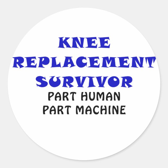 Sticker Rond Machine de pièce humaine de remplacement du genou  (Devant)