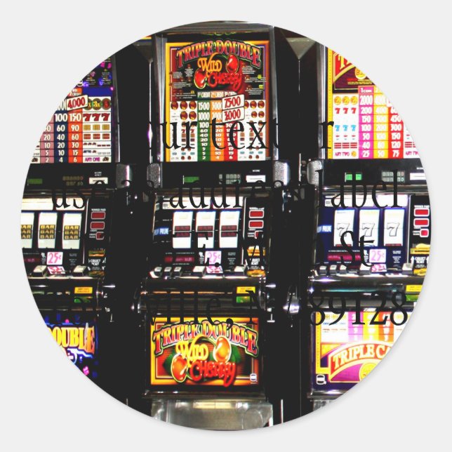 Sticker Rond Machines de rêve Las Vegas Slots (Devant)