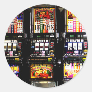 Sticker Rond Machines de rêve Las Vegas Slots
