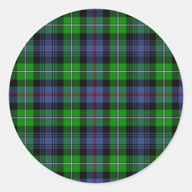 Sticker Rond MacKenzie Tartan (alias Seaforth Highlanders Tarta (Devant)