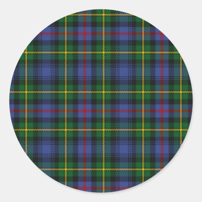 Sticker Rond MacLeod de Skye Tartan (Devant)