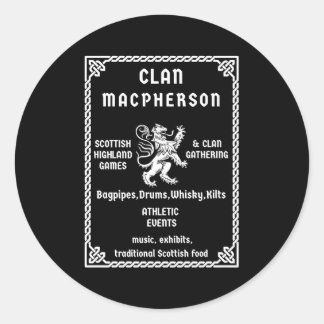 Sticker Rond Macpherson Scottish Clan Descendant