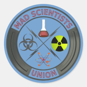 Sticker Rond Mad Scientist Union