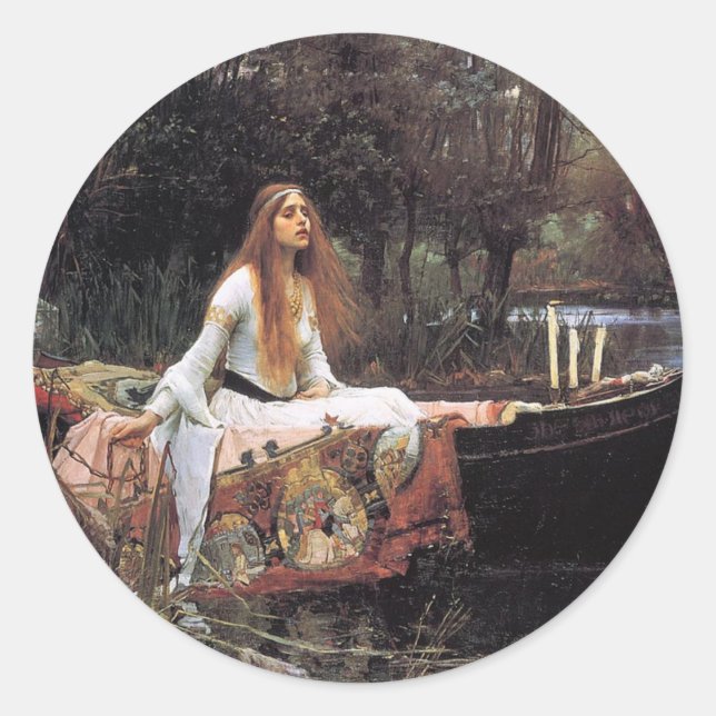 Sticker Rond Madame de Shalott (Devant)