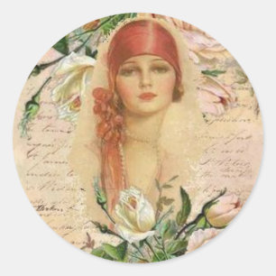 Sticker Rond Madame Marie Chantal, Phoques d'inspiration frança