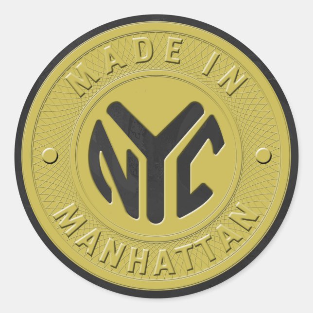 Sticker Rond Made Manhattan (Devant)