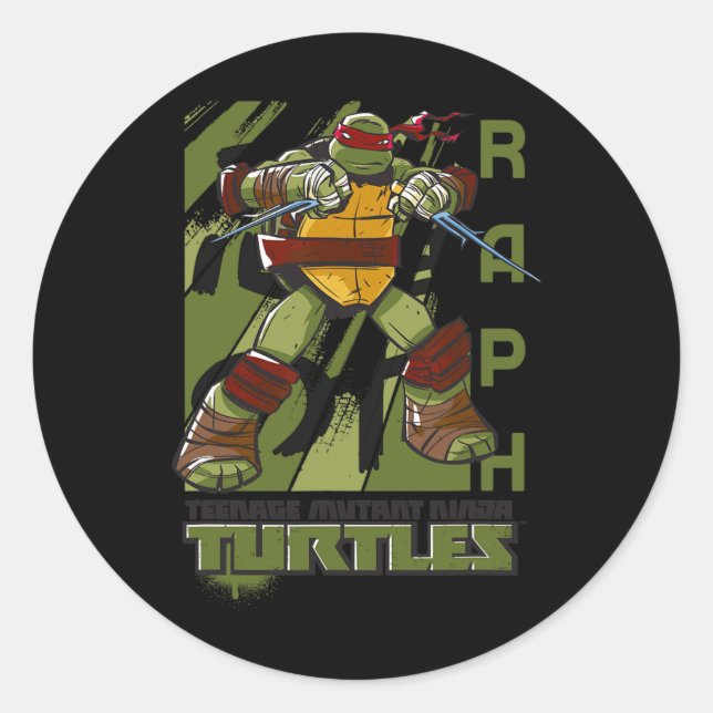 Sticker Rond Mademark X - - Original Tmnt New Raphael  (Devant)