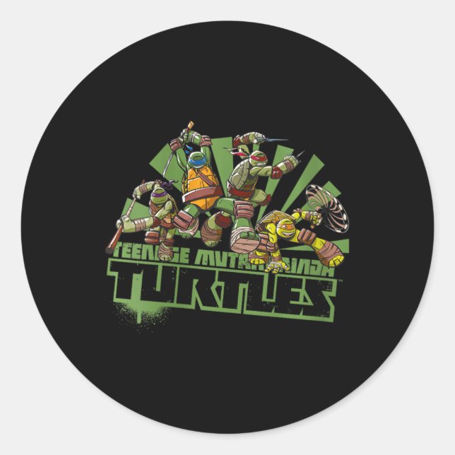 Sticker Rond Mademark X - Womens - Original Tmnt New Series Tea (Devant)