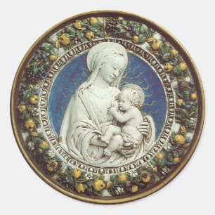 Sticker Rond MADONNA AVEC L'ENFANT, rond