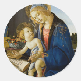 Sticker Rond Madonna du livre de Botticelli