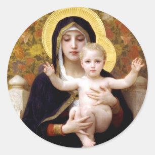 Sticker Rond Madonna et l'enfant