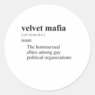 STICKER ROND MAFIA DE VELOURS