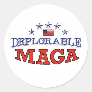 Sticker rond MAGA déplorable