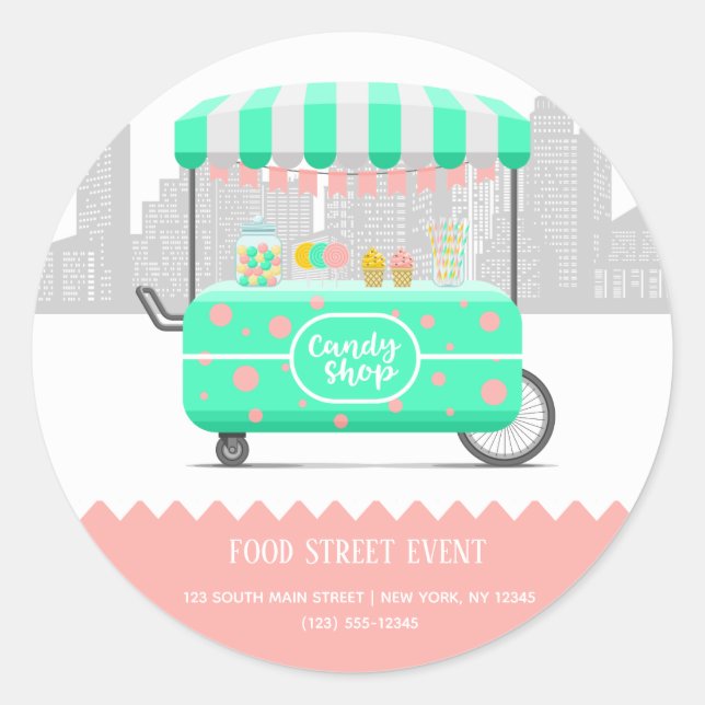 Sticker Rond Magasin de cuisine (Devant)