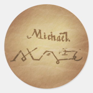 Sticker Rond Magic Seal Angel Michael Protection Charmes magiqu