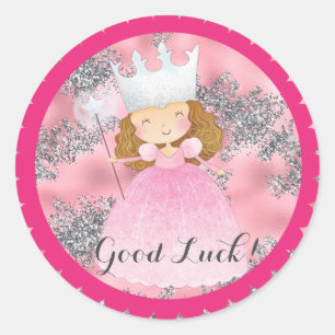 Sticker Rond Magicien d'Oz Good Witch sur Parties scintillant e