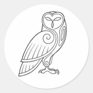 Sticker Rond Magick - Hibou