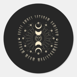 Sticker Rond Magie noire Géométrique Gothique