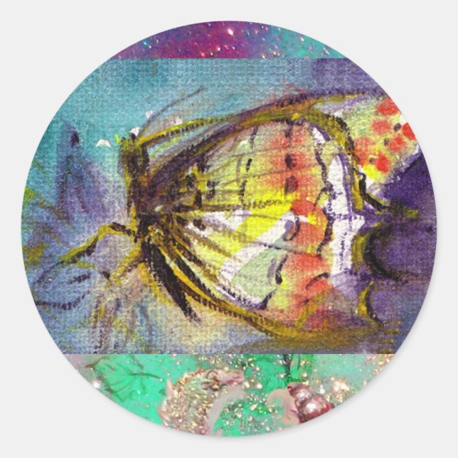 STICKER ROND MAGIQUE BUTTERFLY (Devant)
