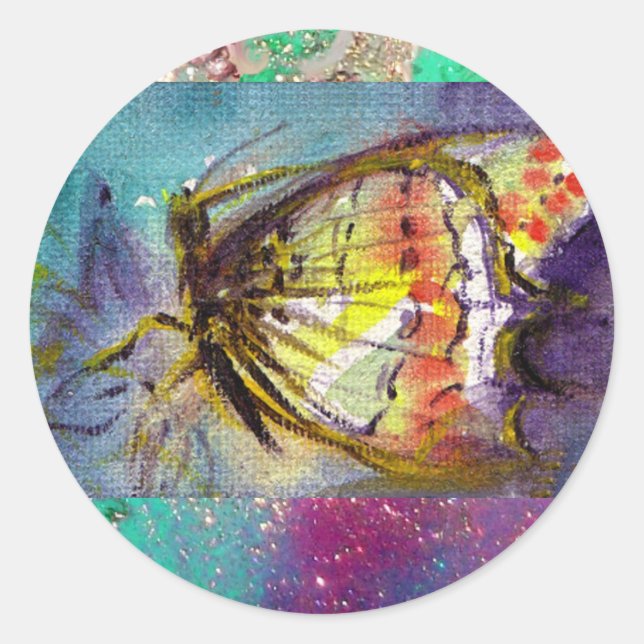 STICKER ROND MAGIQUE BUTTERFLY (Devant)