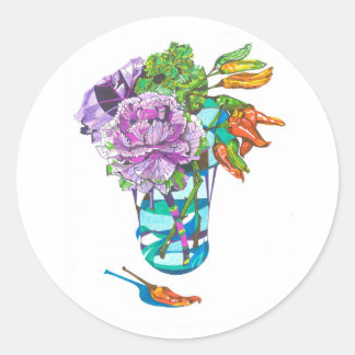 Sticker Rond Magnifique bouquet végétal d'automne