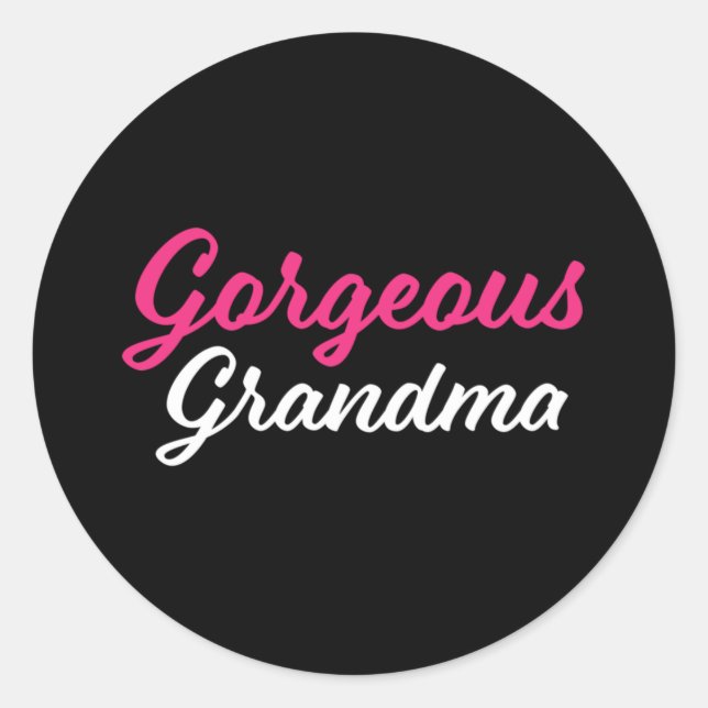 Sticker Rond Magnifique grand-mère grand-mère grand-mère grand- (Devant)