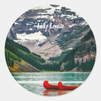 Sticker Rond Magnifique lac Louise, Canada 