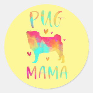 Sticker Rond Magnifique maman Carlin jamais