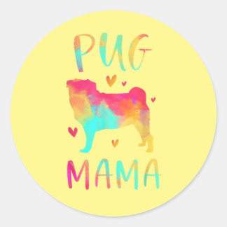 Sticker Rond Magnifique maman Carlin jamais
